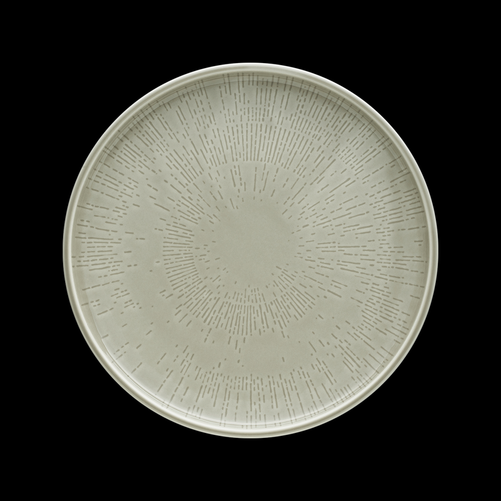 Teller flach coup Struktur 26 cm, Shiro