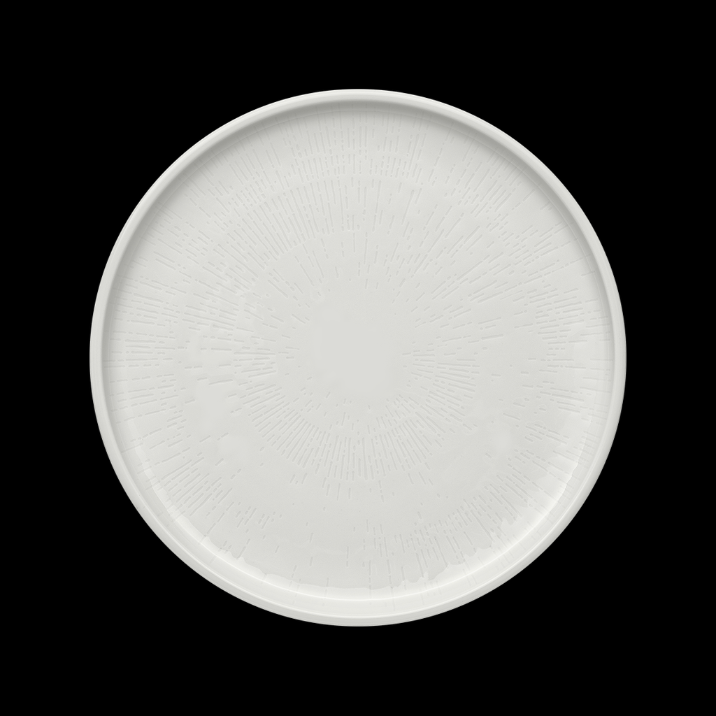 Teller flach coup Struktur 26 cm, Shiro