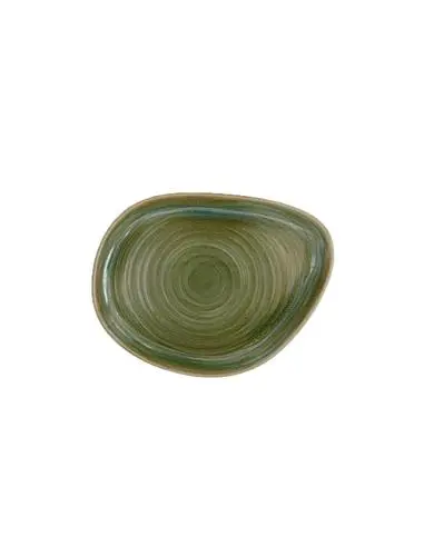 Teller flach organisch 22 x 17 cm, Spot Dekor - Rakstone