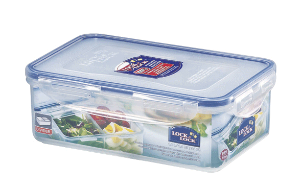 Frischhaltebox rechteckig 1,00 l, mit 3 Innenboxen, LocknLock PP Classic