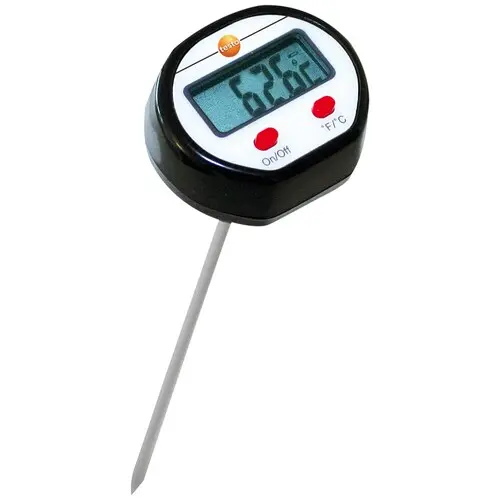 Mini-Einstechthermometer inklusive Schutzrohr mit integriertem Halte-Clip