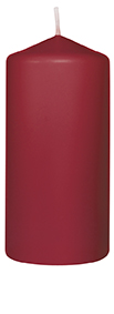 Stumpenkerze, bordeaux L130xD60mm, Brenndauer ca. 35Std., 6St./Pk.