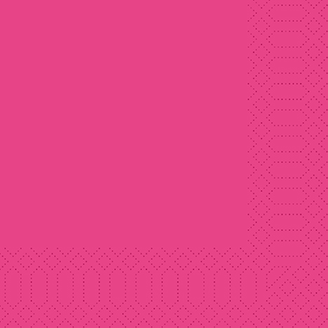 Serviette, Zelltuch, fuchsia 33x33cm, 3-lg., 1/4-Falz, 250St./Pk.